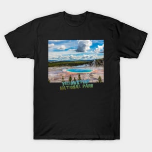 Wyoming State Outline (Yellowstone National Park) T-Shirt